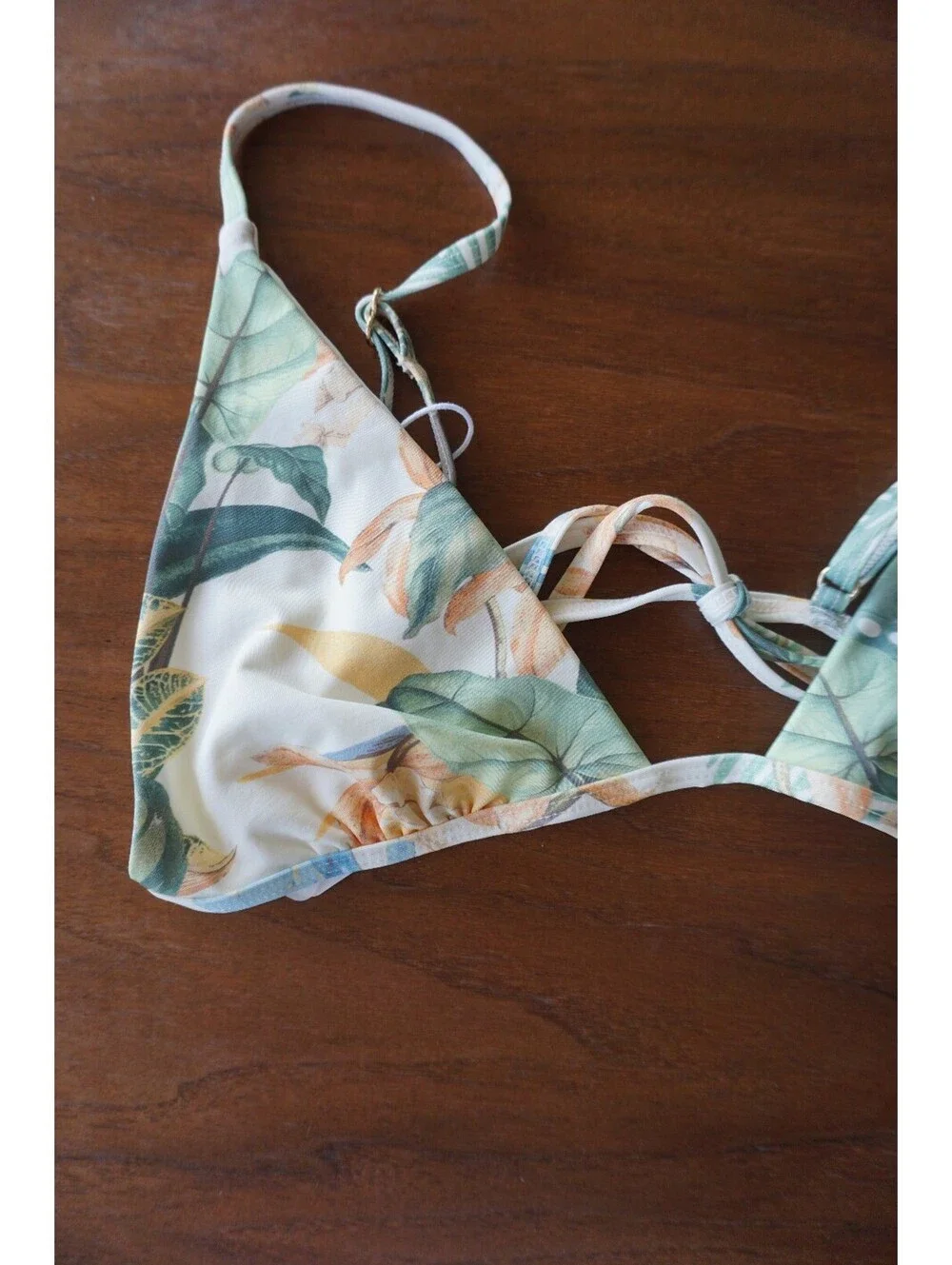 Monday Swimwear Palma Triangle Bikini Top Amazonia Tropical NWT Size L
